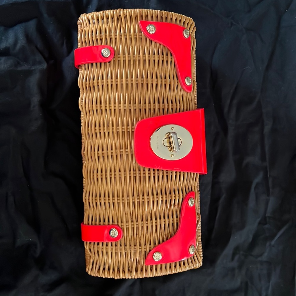 Kate Spade straw clutch